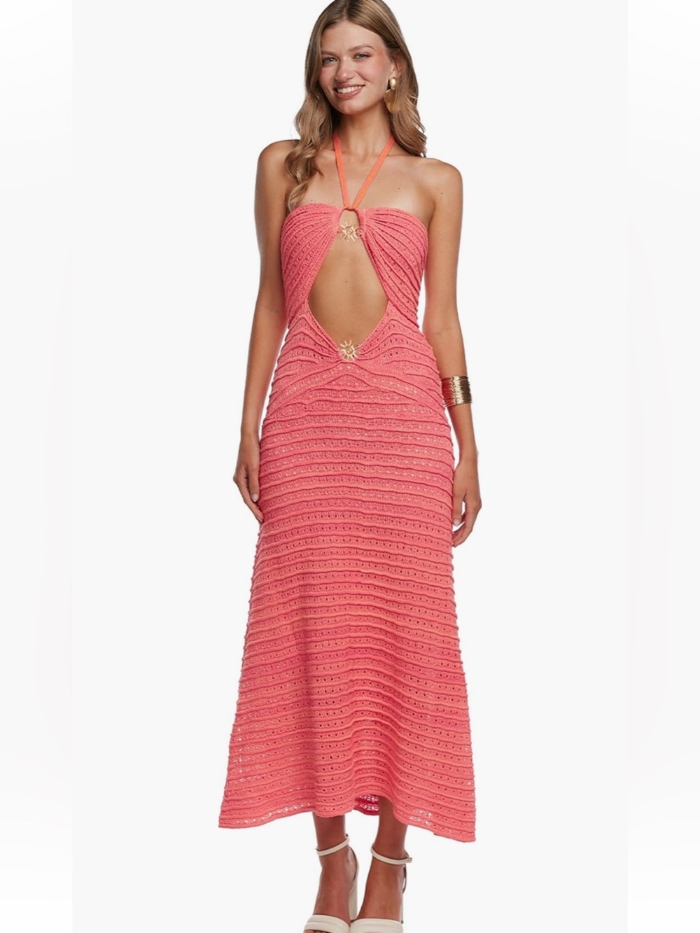 NEW Capittana Zully Sunset Crochet Cover-up Dress in Gradient
